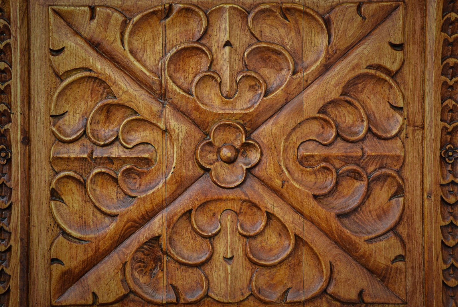 Handmade Moroccan cedar wood furniture carved in Marrakech
